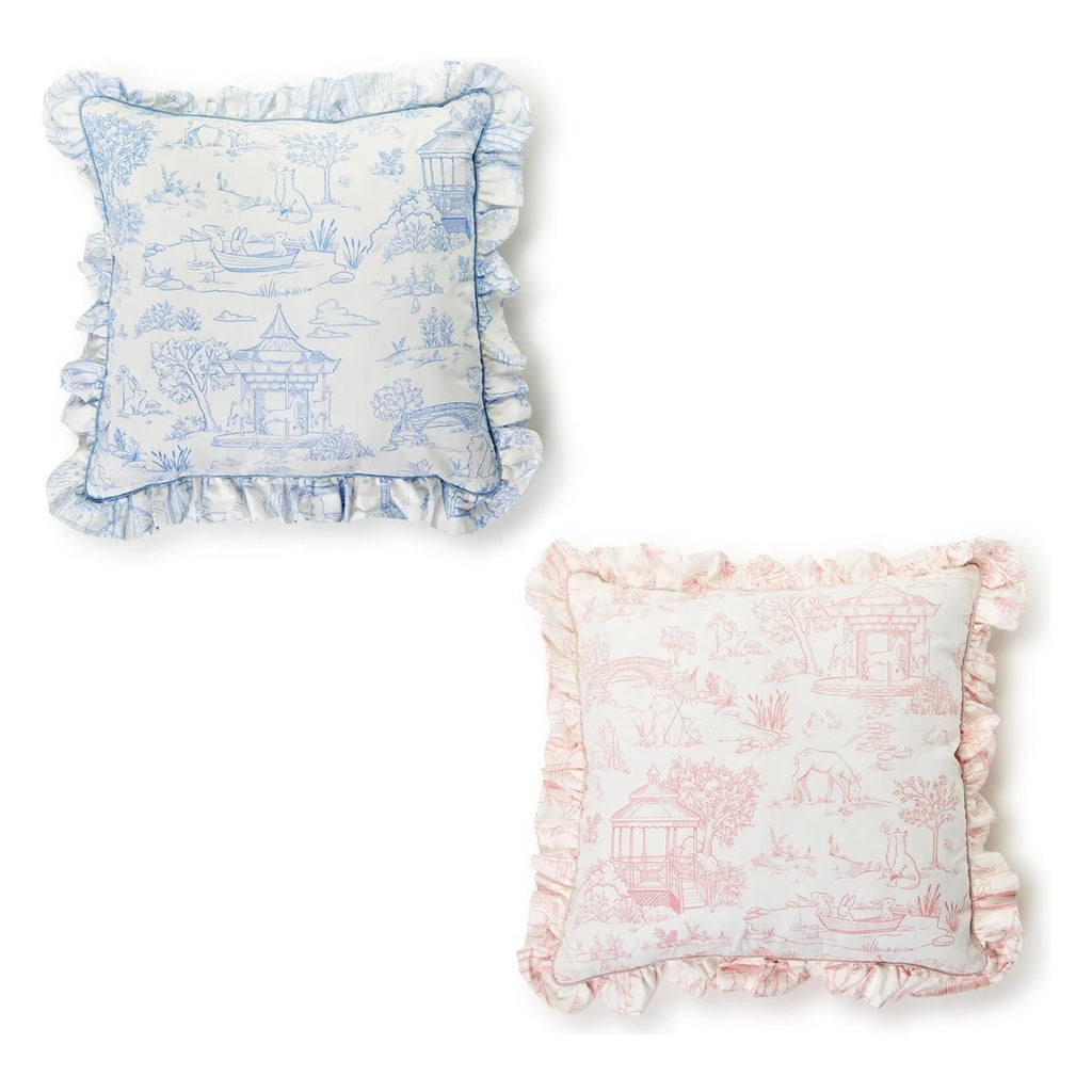 Baby Animal Toile Decorative Pillow