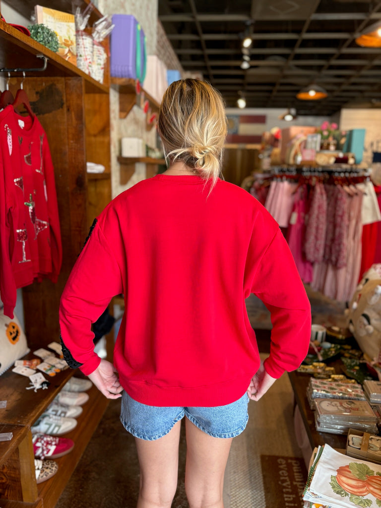 Red & Black Sarah Game Day Sweatshirt