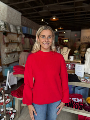 Celia Red & Black Sweater
