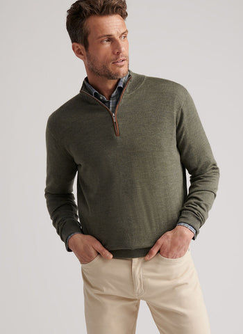 Perth Sugar Stripe Performance Quarter Zip Pullover
