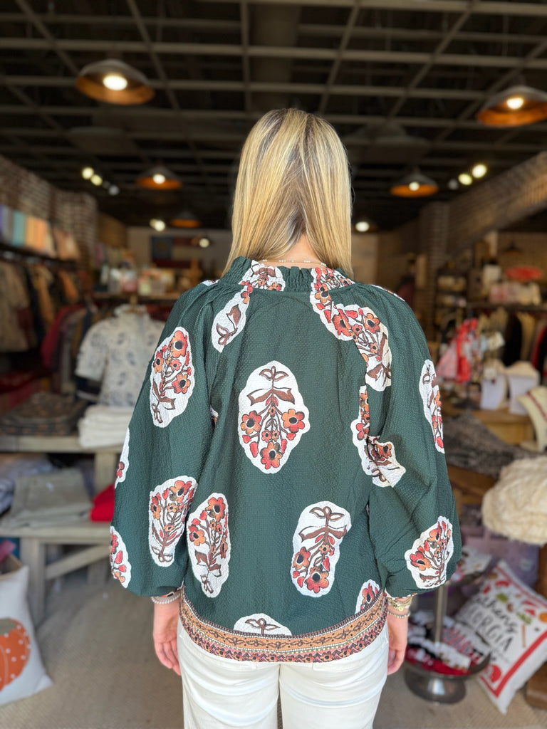 Jenn Forest Green Top