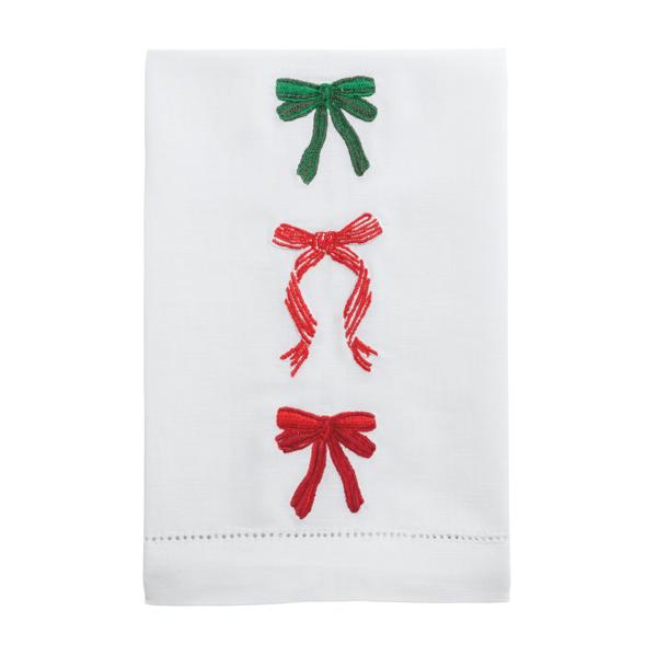 Embroidered Bow Towel