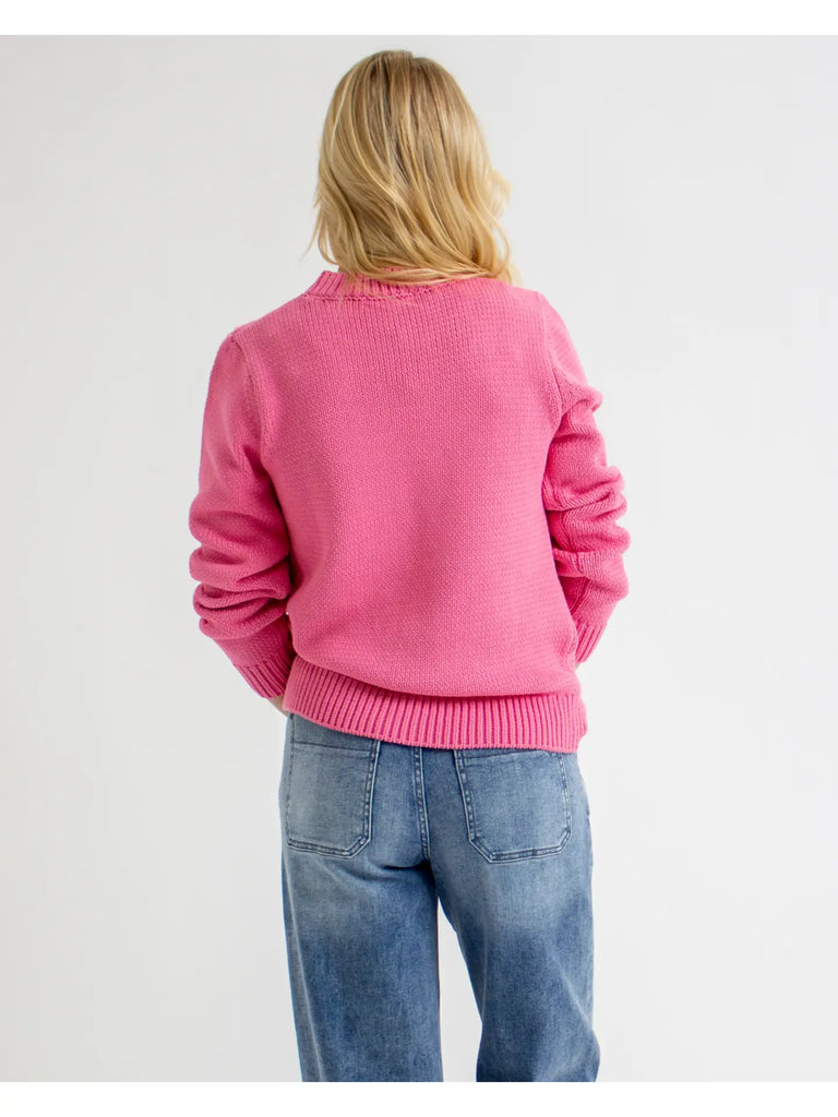 Pink Mock Neck Sweater