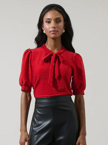 Celia Red & Black Sweater