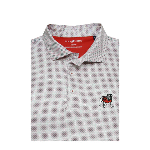 White Block "Georgia" UGA Polo Red/Black