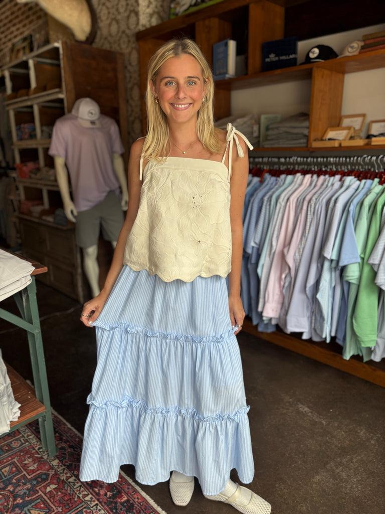 Long Striped Skirt