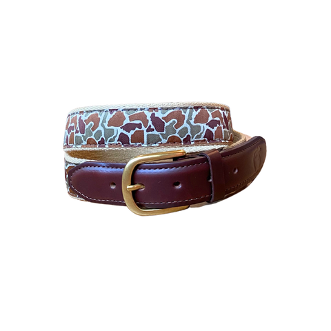 UGA Collegiate Embroidered Belt - Khaki