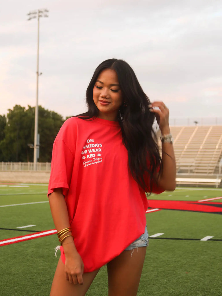 Gamedays We Wear Red Tee