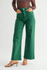 Green Patch Pocket Wide Leg Pant
