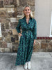 Navy/Green Floral Maxi Dress