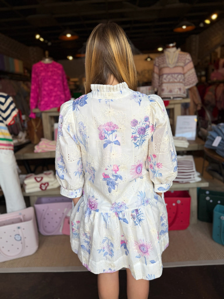 Lavender Florals Mini Dress