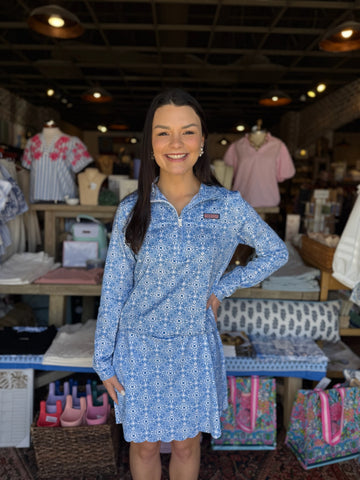 Blue Ric Rac Gingham Top