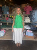 FINAL SALE - White Eyelet Lace Skirt