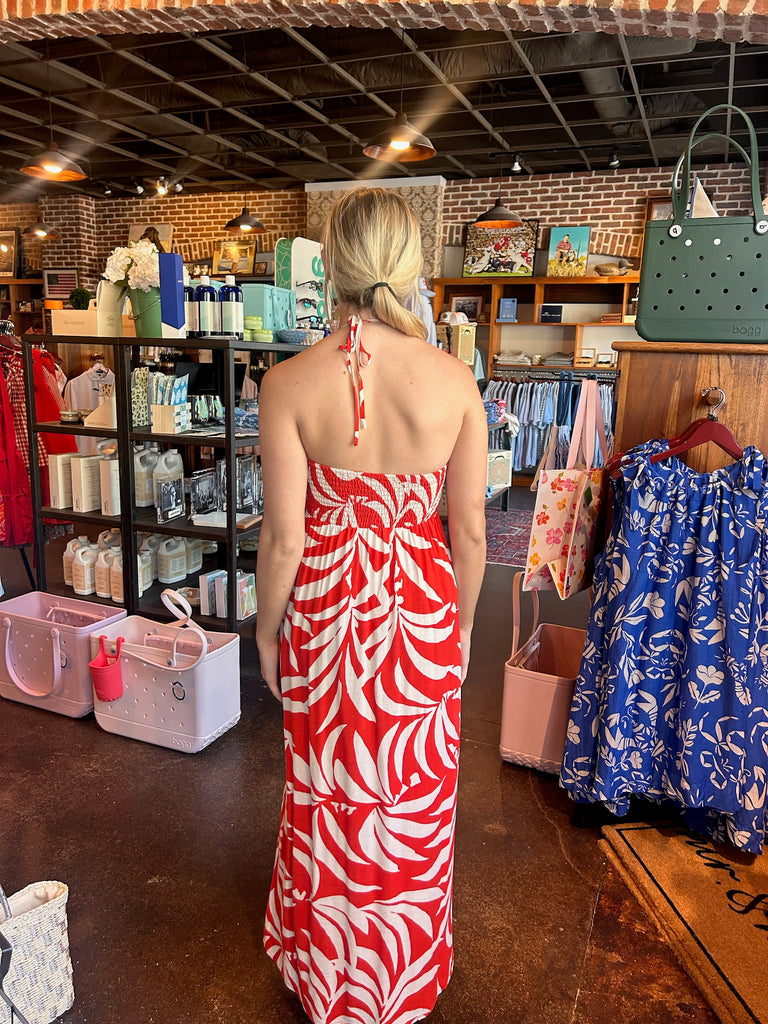 Elodi Vacances Midi Dress Cabana Red
