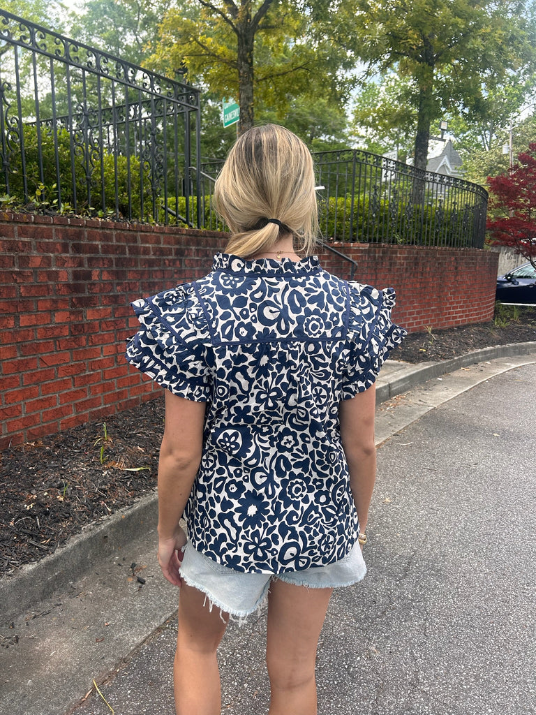 Navy Me Happy Top