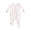 Bow Ballerinas 2-Way Ruffle Zipper Footie
