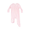 Mini Gingham Smocked Peter Pan Snap Footie