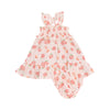 Pink Sweet Peach Smocked Ruffle Sundress