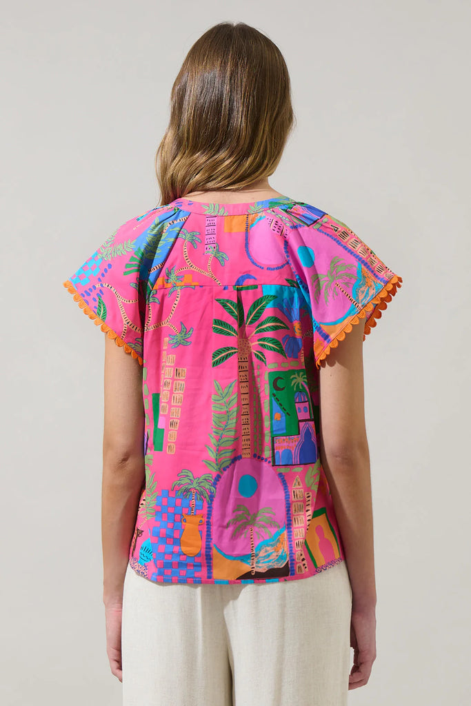 Lanus City Ayla Split Neck Top