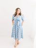Blue Medallion Flutter Dress