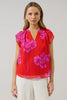 Naiya Floral Souris Pleated Blouse
