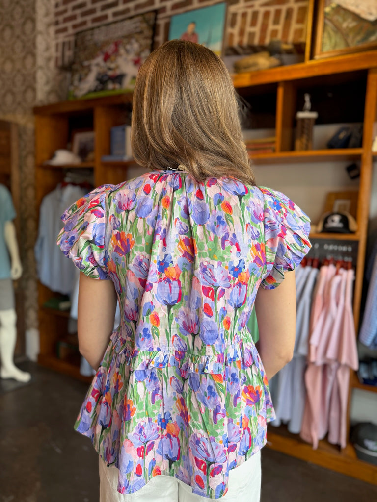Pretty Pastel Tulips Top