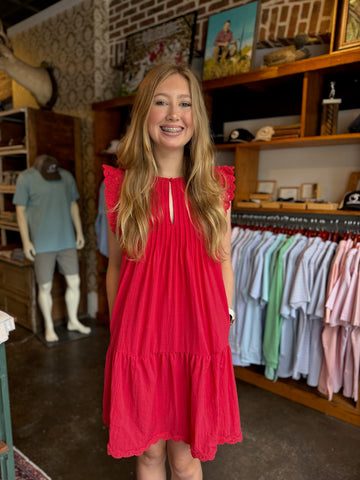 White Toucan Fruit V-Neck Maxi Dress