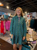 FINAL SALE - Fiona Honey Vines Dress Green