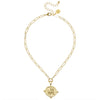 Gold Intaglio Medium Paperclip Chain Necklace