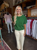 Solid Button Up Sweater Top