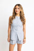Chambray Linen Stripe Vest