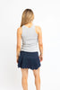Navy Solid Scallop Kourt Skort