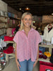 Red Stripe Signature Stripe Collar Top
