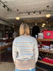 Taupe/Sky Blue Striped Sweater