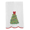 Holiday Embroidered Tea Towel