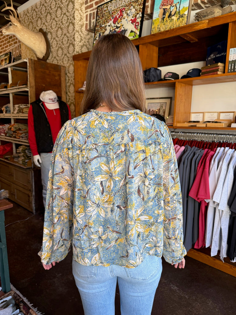 Floral Puff Sleeve Top