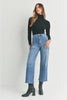 Medium High Rise Cargo Pocket Wide Leg Pant