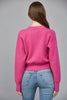 Magenta Button Closure Cardigan