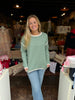 Sage & Cream Crew Neck Sweater