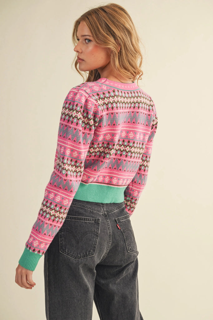 Fair Isle Cropped Sweater
