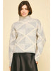FINAL SALE - Diamond Pattern Turtle Neck Sweater