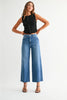 Medium Denim Scissor Cut Wide Leg Jean