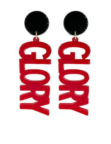 Red Letter G Earrings