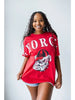 Georgia Southern Split Oversized Band Tee Red