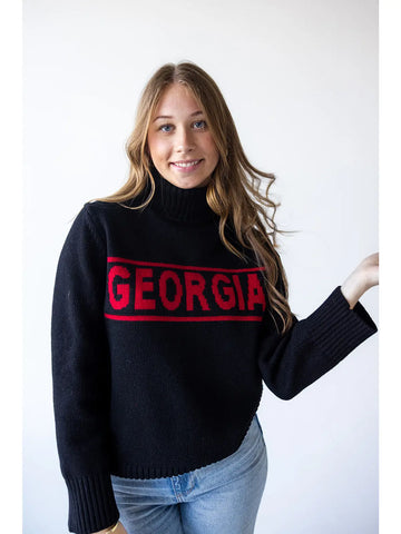 Blue Button Detailed Sleeve Knit Sweater