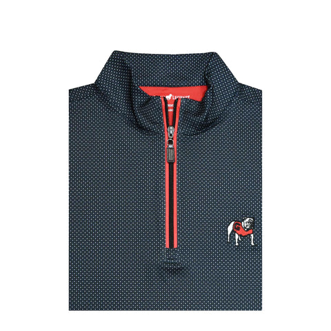 Standing Dog UGA Checker Polo White/Black/Red