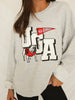 FINAL SALE - Ga Pennant Sweatshirt
