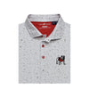 YOUTH Standing Dog UGA Football Print Polo White/Grey