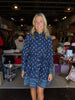 Maya Floral Foulard Blue Dress