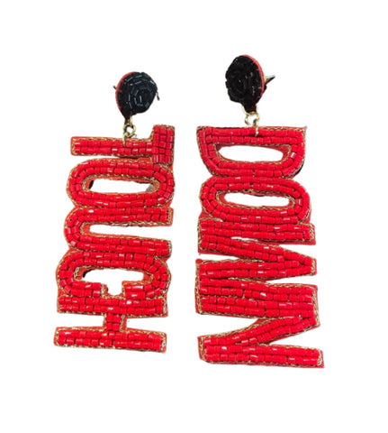 Red Letter G Earrings